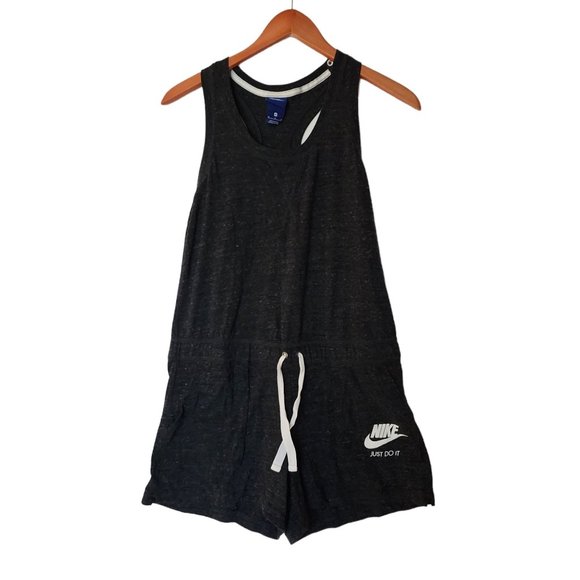 Nike Romper One Piece Vintage Gym Jumpsuit Shorts Tank Gray Size M Medium - Picture 4 of 13
